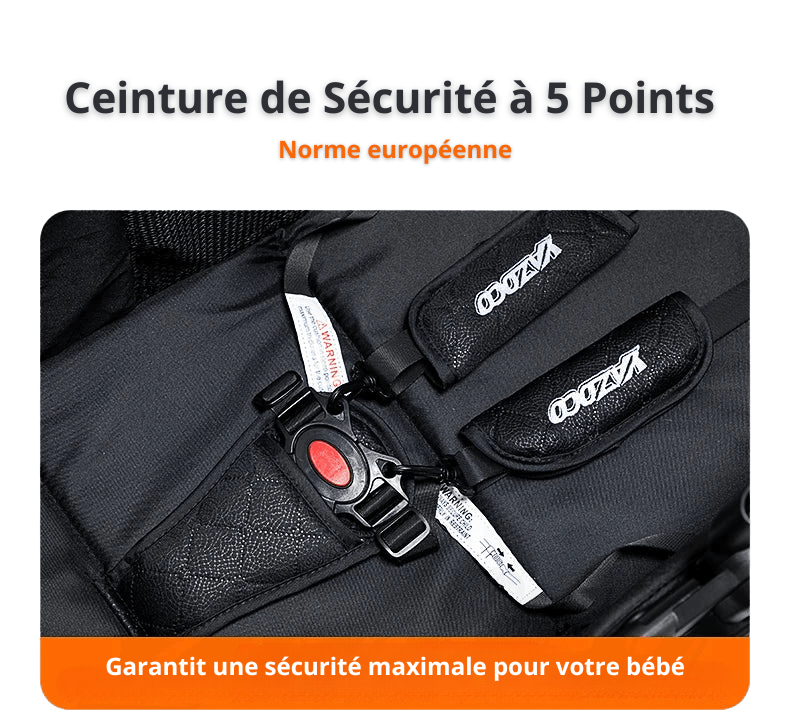 Poussette attache à 5 points