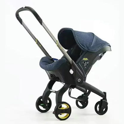 Poussette légère 4 en 1 pour bébé – Siège auto sécurisé, berceau, panier et chariot | KOZY
