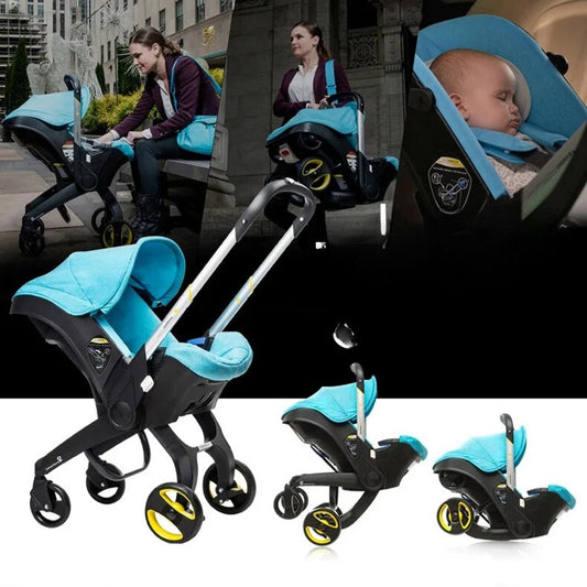 4-in-1 Lightweight Baby Stroller – Safe Car Seat, Bassinet, Basket &amp; Trolley | KOZY